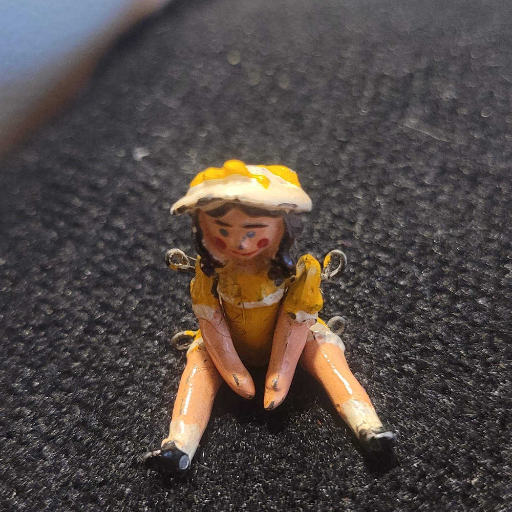 Vintage Yellow Doll Figurine